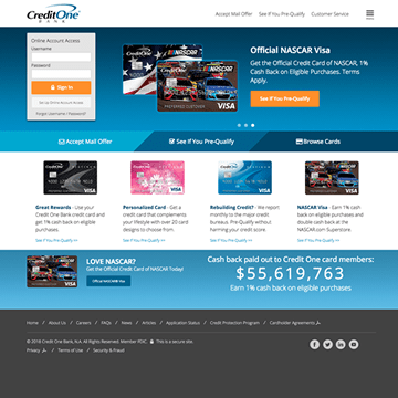 Credit One Bank Corporate Website